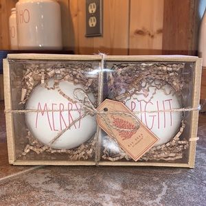 Rae Dunn “Merry & Bright” Ornaments